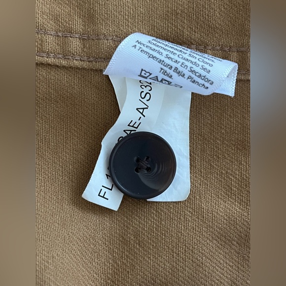 Free Assembly Womens Long Sleeve Belted Utility Mini Dress Tan Size Large - Picture 13 of 13